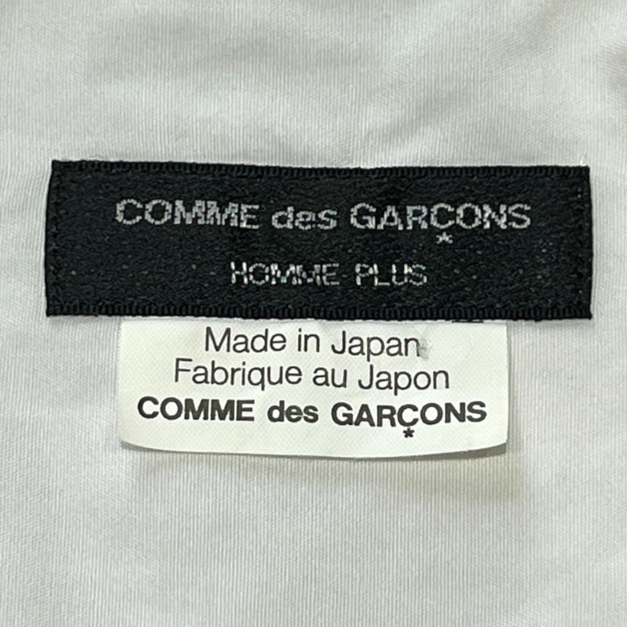 Comme Des Garcons Homme 2002 White Cotton Lace Up Pirate Blouse, label