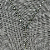 Ferrara 1980s Rare Pewter Ring Mesh Chain Mail Halter Dress, detail