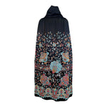 1920's Black Satin Cape with Dense Colorful Beading, back