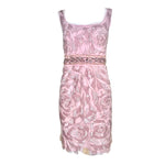 Emanuel Ungaro 2000's Rose Pink Embellished Lace and Silk Dress