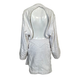 Alaïa S/S 1984 Reissue White Terrycloth Coat or Robe, back