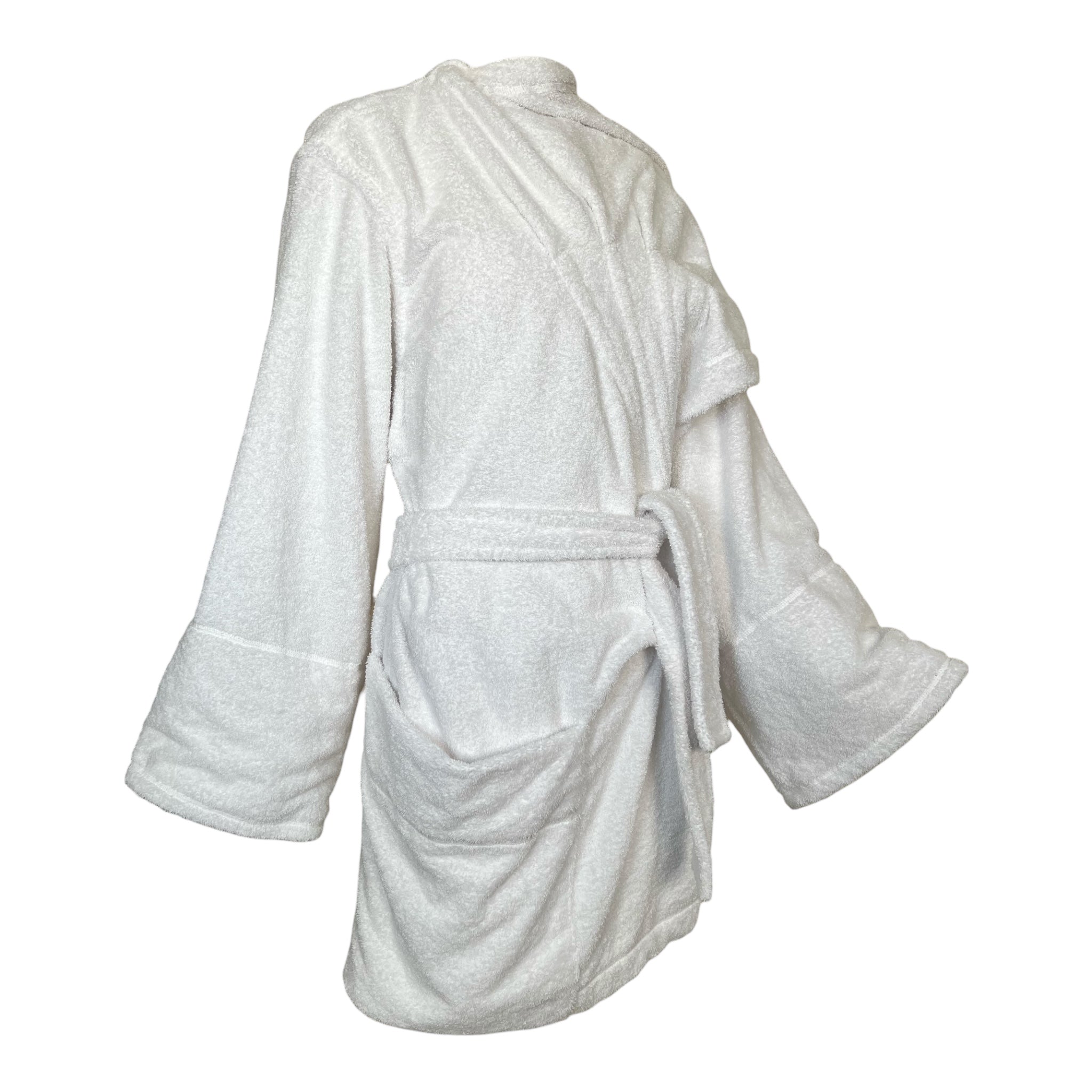 Alaïa S/S 1984 Reissue White Terrycloth Coat or Robe, side