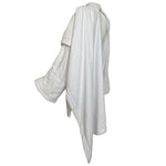 Alaïa S/S 1984 Reissue White Terrycloth Coat or Robe, side w/shawl