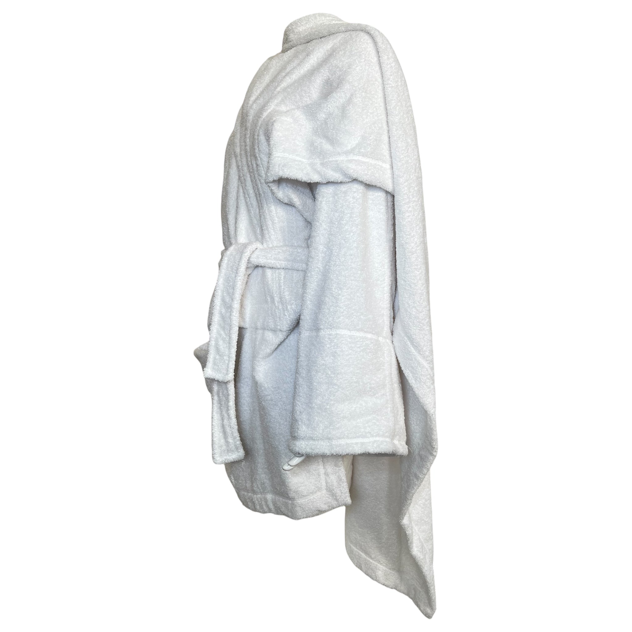 Alaïa S/S 1984 Reissue White Terrycloth Coat or Robe, side 2