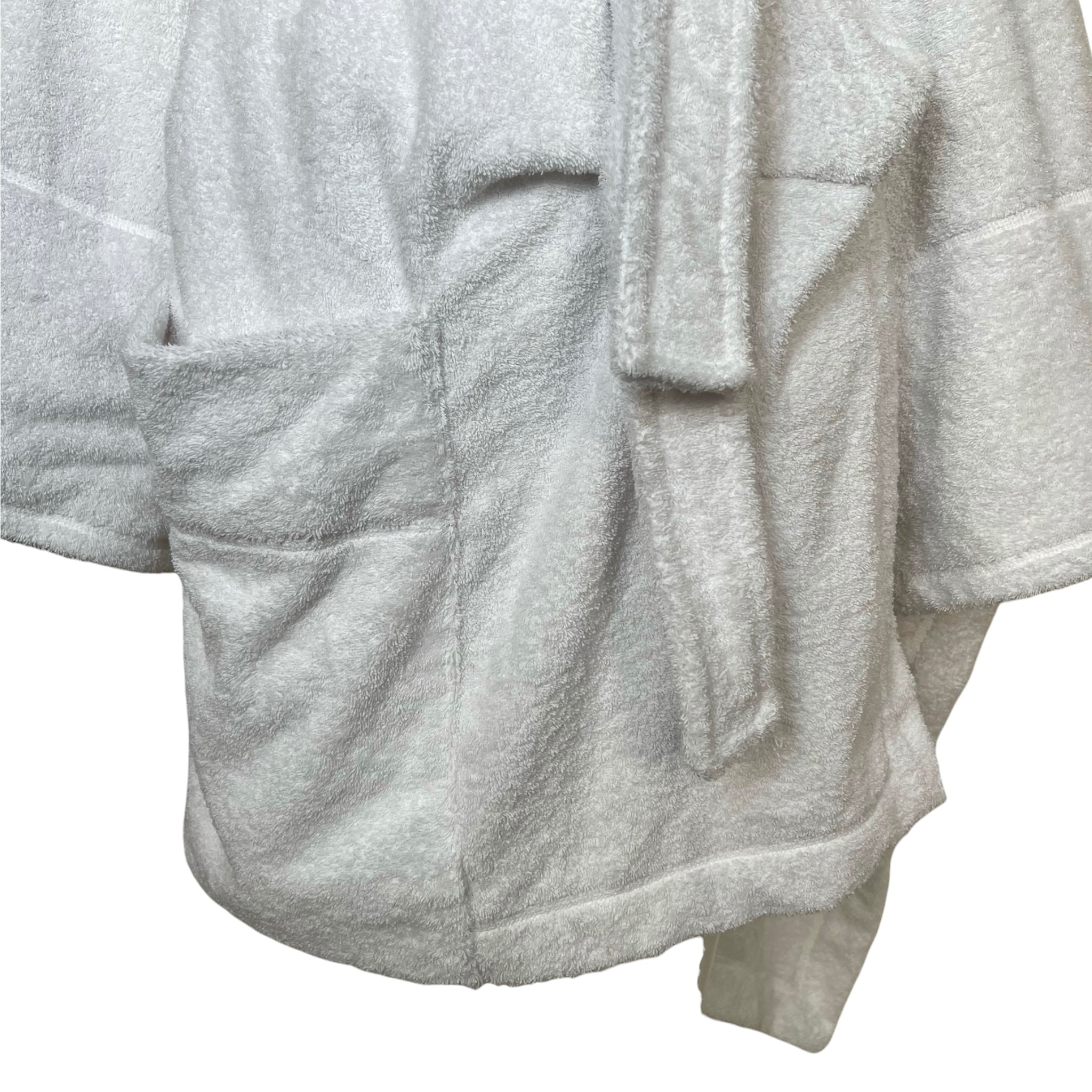 Alaïa S/S 1984 Reissue White Terrycloth Coat or Robe, side pocket