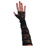 Chanel F/W 2011 Black Lace Fingerless Runway Gloves, right hand