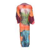 Jean Paul Gaultier Maille S/S 1999 Venus de Milo Trompe L'oeil Print Mesh Dress. , back