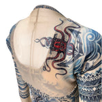 Gaultier S/S 1994 'Les Tatouages' Mesh Tattoo Maxi Dress and Bolero,  side bolero