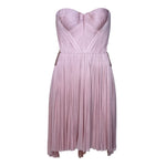 Maria Lucia Lohan 2020s Dusty Rose Pink Silk Jersey Strapless Mini Dress
