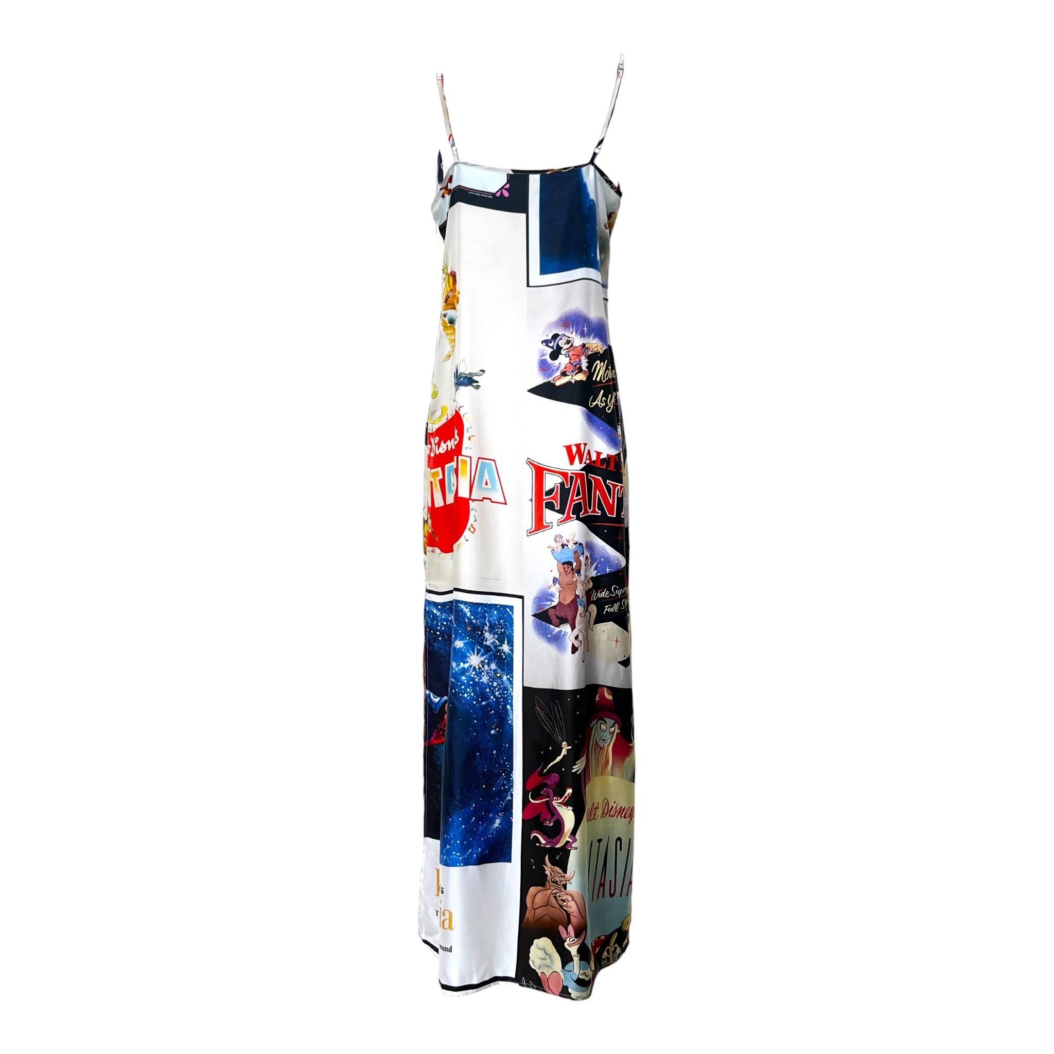 Stella McCartney 2022 Disney's Fantasia Printed Silk Maxi Dress, back
