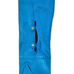 Prada 2020s Blue Lambskin Elbow Length Gloves, buttons