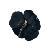 Chanel S/S 1994? Black Sequin Camellia Flower Brooch, back