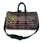 Louis Vuitton x Phillip Karto 2020s Pop Art Painted Monogram Keepall 45, words