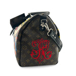 Louis Vuitton x Phillip Karto 2020s Pop Art Painted Monogram Keepall 45, PK side