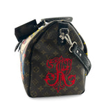 Louis Vuitton x Phillip Karto 2020s Pop Art Painted Monogram Keepall 45, PK side