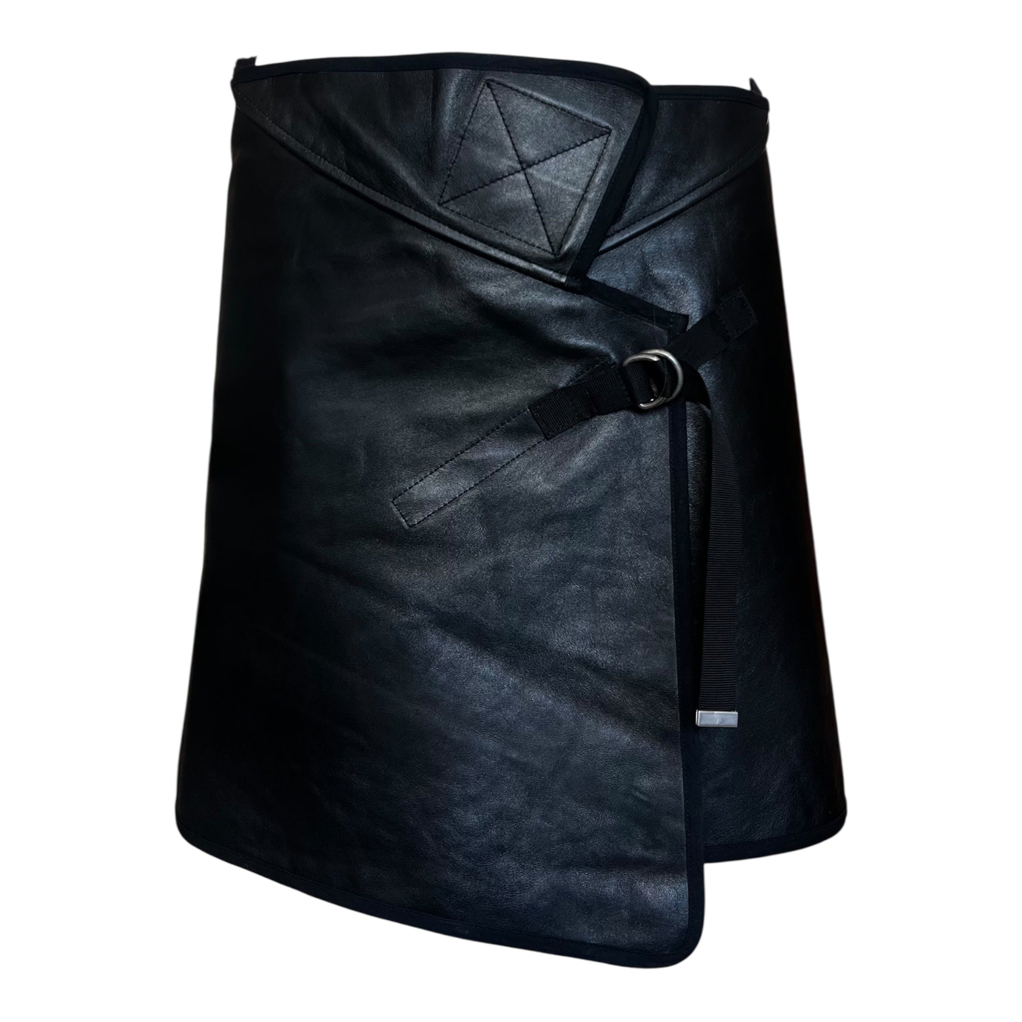 Maison Margiela 2000's Leather Wrap Skirt