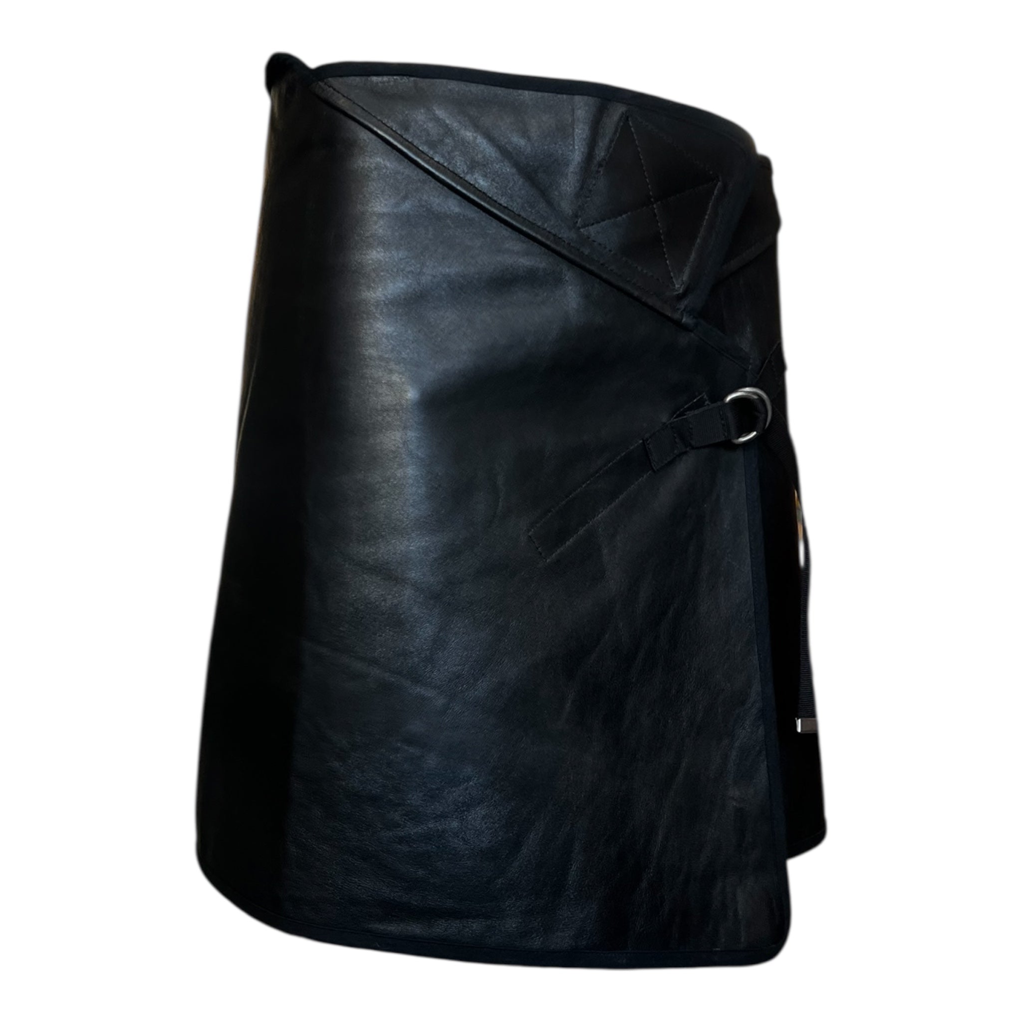 Maison Margiela 2000's Leather Wrap Skirt, 2