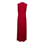 GALANOS 1970's Red Chiffon Multi-Layer Dress, back