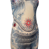 Jean Paul Gaultier S/S 1994 'Les Tatouages' Mesh Tattoo Maxi Dress and Bolero