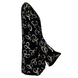 Early 1940's Ribbon Bow Print Black Silk Georgette Jacket, side 3