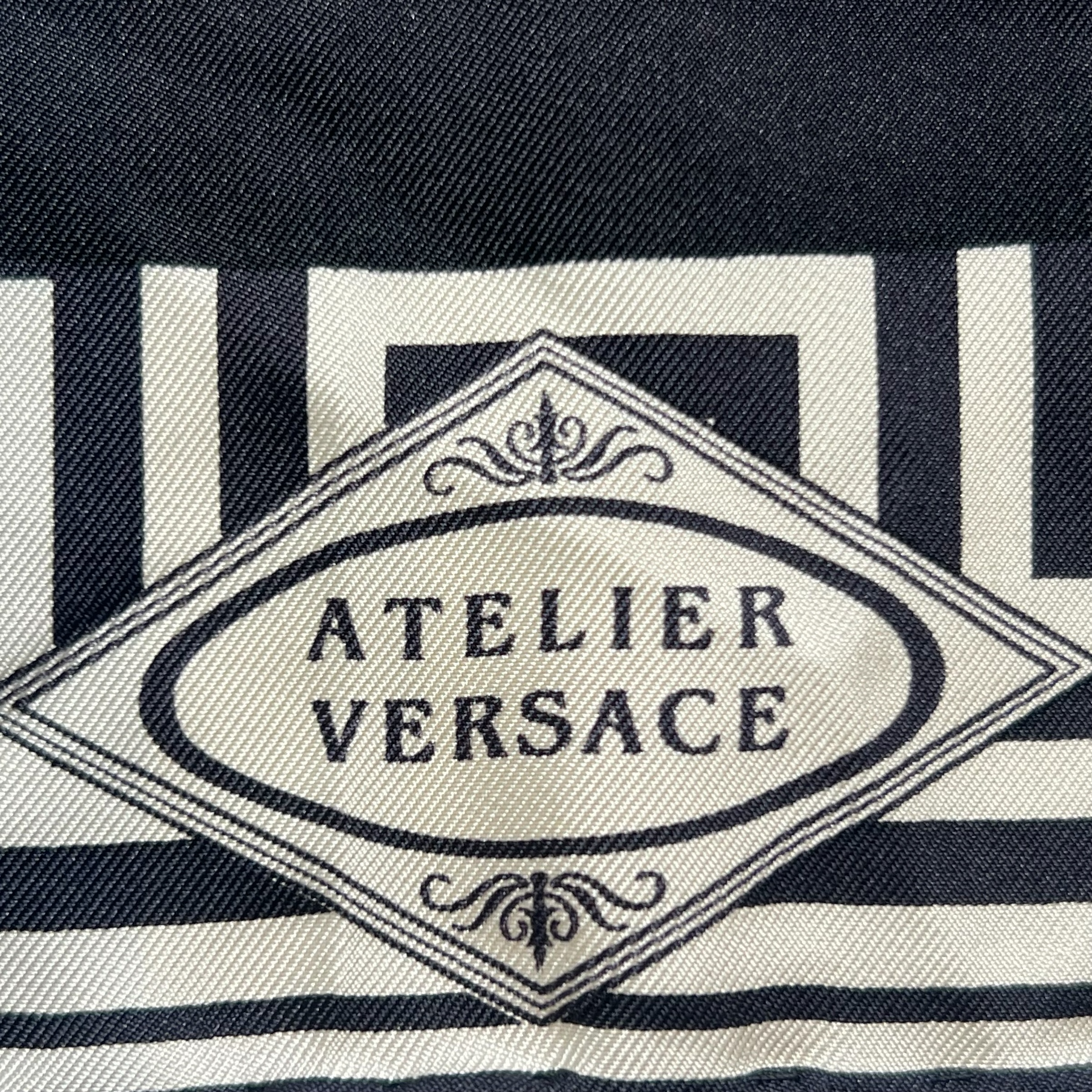 Gianni Versace S/S 1991 'Opera Balletto Teatro Cinema' Print Silk Scarf, signature