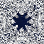 Gucci by Tom Ford Cruise 2004 Paisley Navy Blue and Ivory Large Silk Pareo Scarf, center