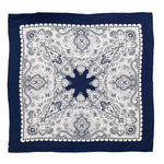 Gucci by Tom Ford Cruise 2004 Paisley Navy Blue and Ivory Large Silk Pareo Scarf, reverse