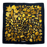 Hermès 'Tourbillons' by Christiane Vauzelles 1990 Autumn Leaves Print Silk Carré Scarf