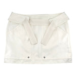 Tom Ford for Gucci S/S 2003 White Belted Utility Mini Skirt, flat with belt