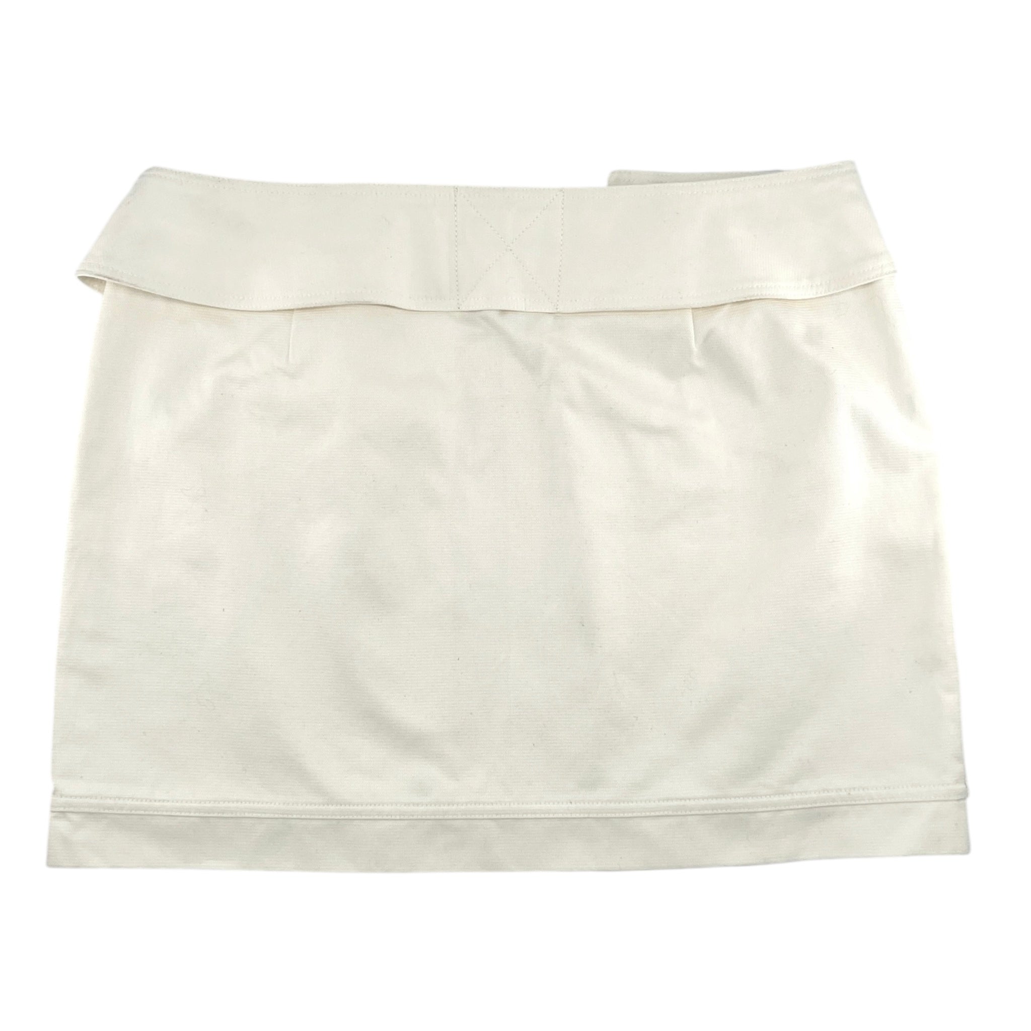 Tom Ford for Gucci S/S 2003 White Belted Utility Mini Skirt, flat