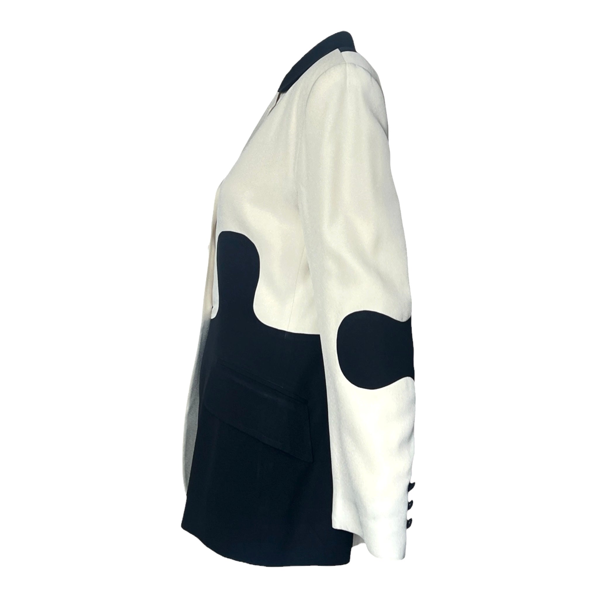 Moschino Cheap & Chic 1990's Two Tone Puzzle Piece Blazer, side 2