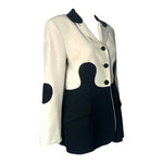 Moschino Cheap & Chic 1990's Two Tone Puzzle Piece Blazer, side