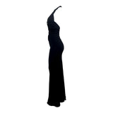 DSquared 2000S Black Jersey Halter Gown