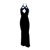 DSquared 2000S Black Jersey Halter Gown