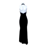DSquared 2000S Black Jersey Halter Gown