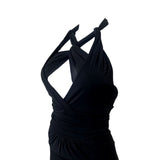 DSquared 2000S Black Jersey Halter Gown