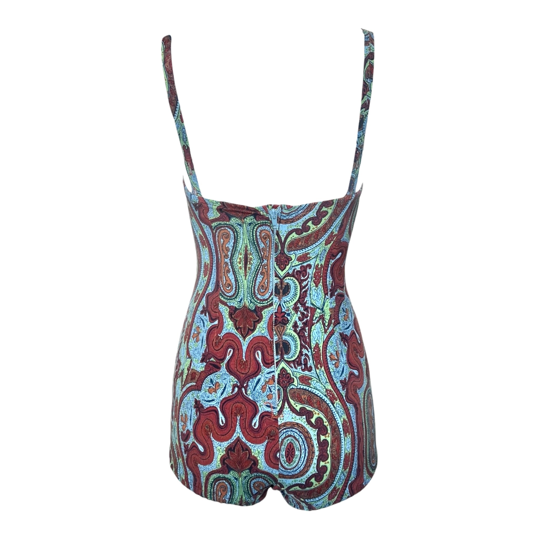 1950's Paisley Pin-Up One Piece Swimsuit, back