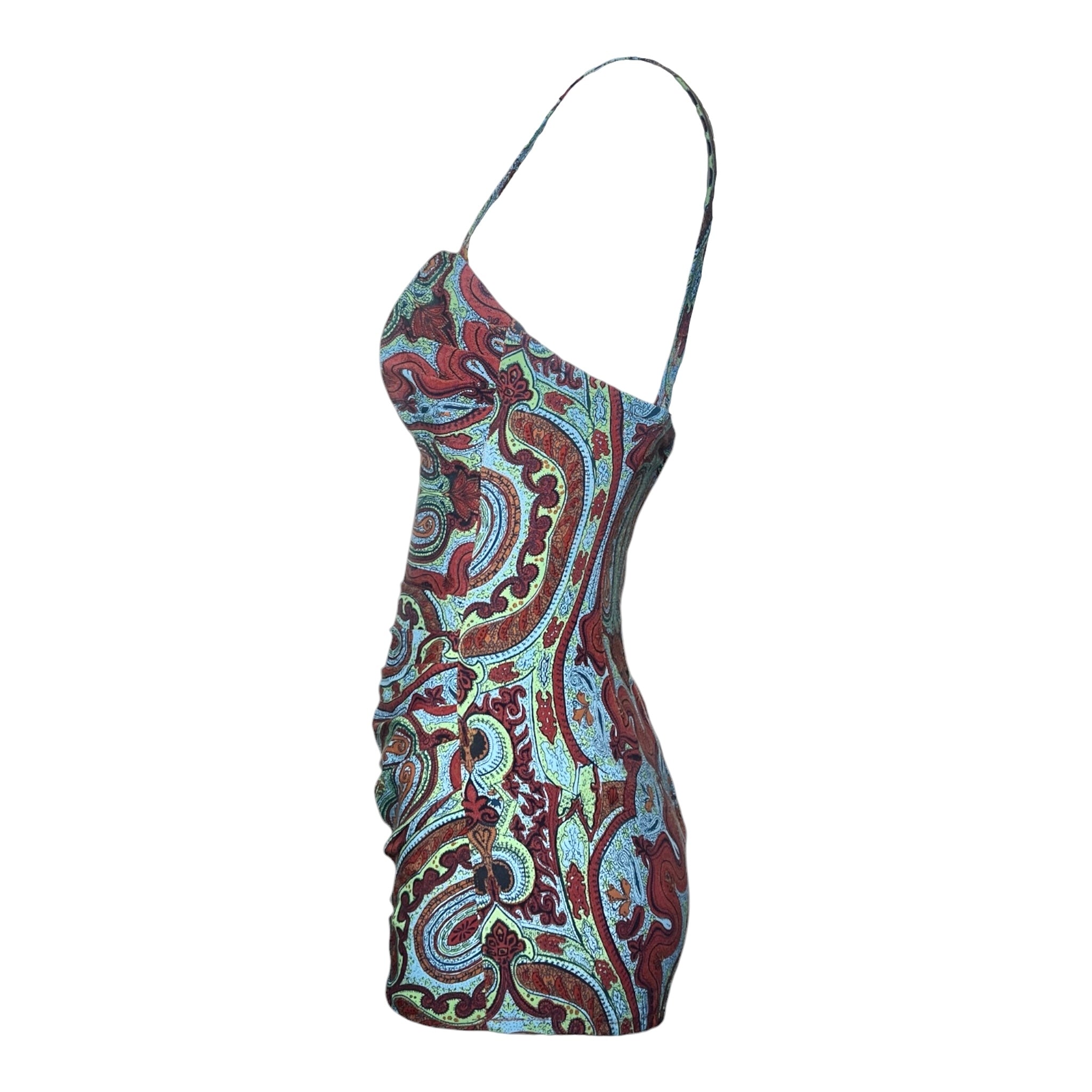 1950's Paisley Pin-Up One Piece Swimsuit, side 2
