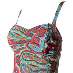 1950's Paisley Pin-Up One Piece Swimsuit, top