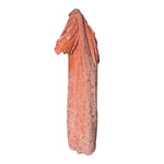 1920's Peach Pink Silk Velvet Devore Wrap Dress, side