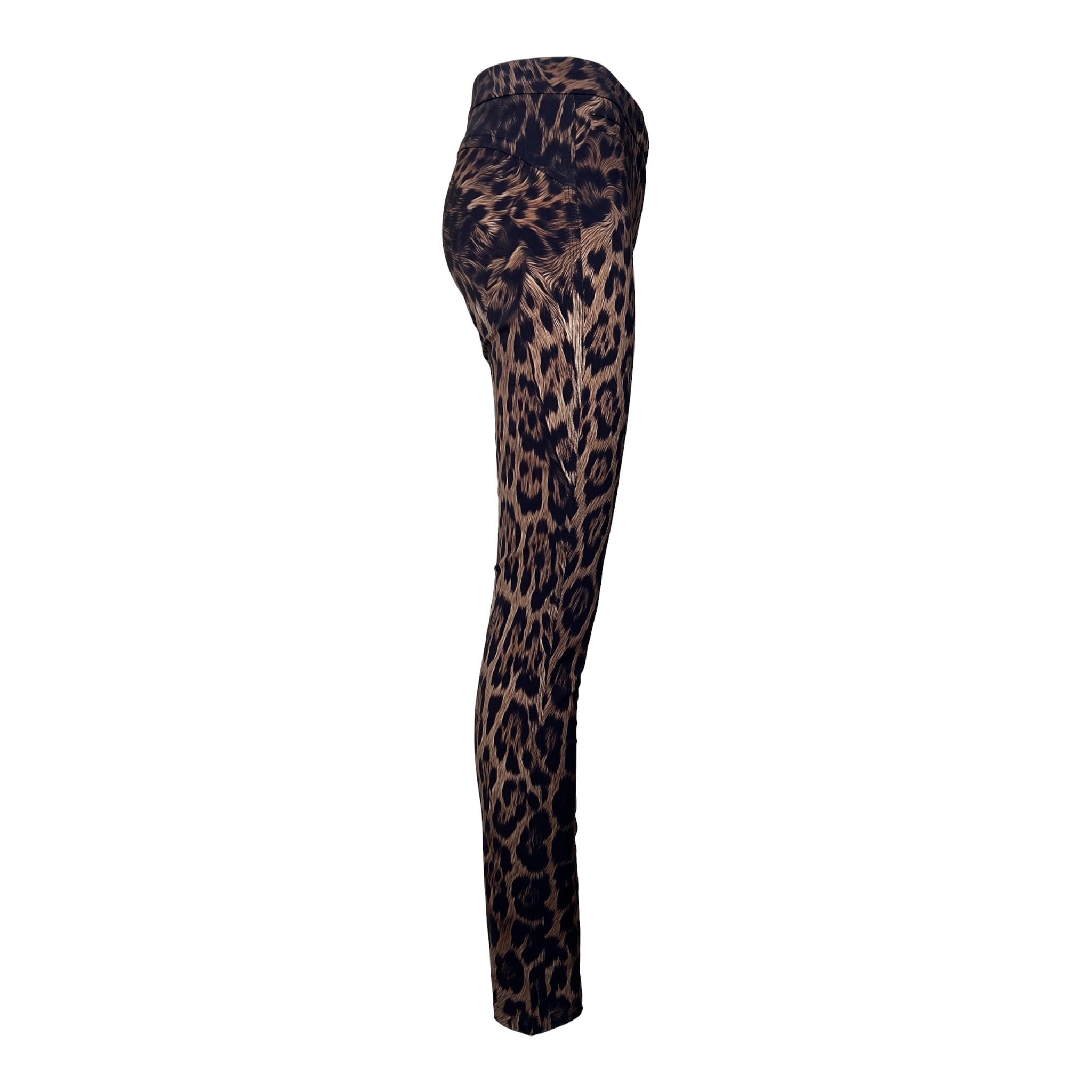 Roberto Cavalli 2000's Leopard Print Skinny Pants, side 2