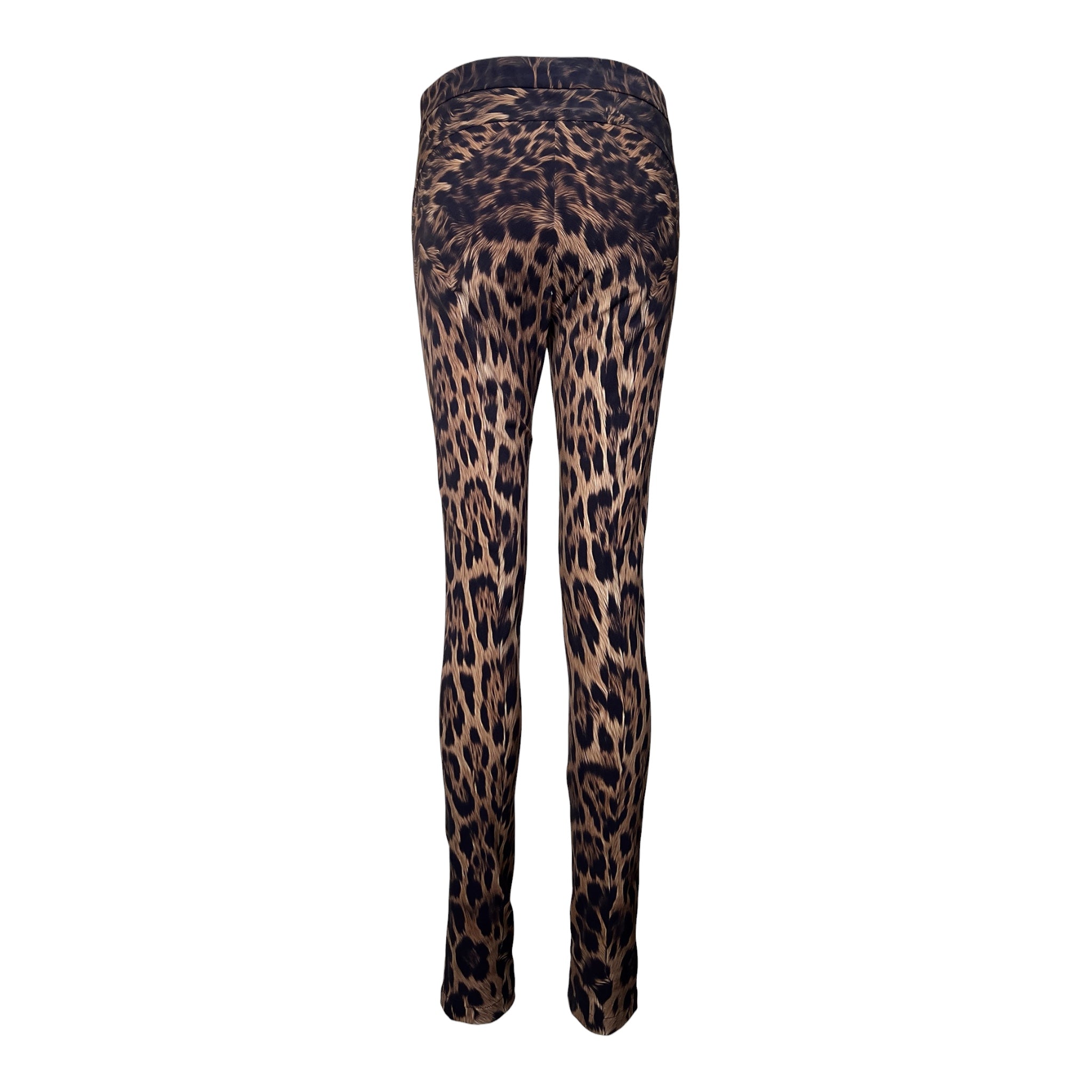 Roberto Cavalli 2000's Leopard Print Skinny Pants, back