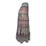  Lolita Jaca 2020s Bohemian Silk Tiered Maxi Skirt, side