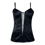 Dolce & Gabbana S/S 2003 Black Satin Corset Top