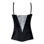 Dolce & Gabbana S/S 2003 Black Satin Corset Top, back