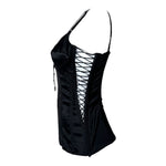 Dolce & Gabbana S/S 2003 Black Satin Corset Top, side 2