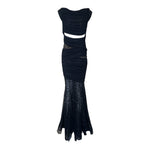 Espen Salberg 2020s Black Stretch Jersey Mermaid Gown w/Peek-A-Boo Back, back