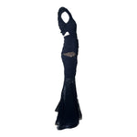 Espen Salberg 2020s Black Stretch Jersey Mermaid Gown w/Peek-A-Boo Back, side 2