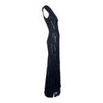 Lorena Sarbu 2010s Heavily Beaded Black Gown, side 2