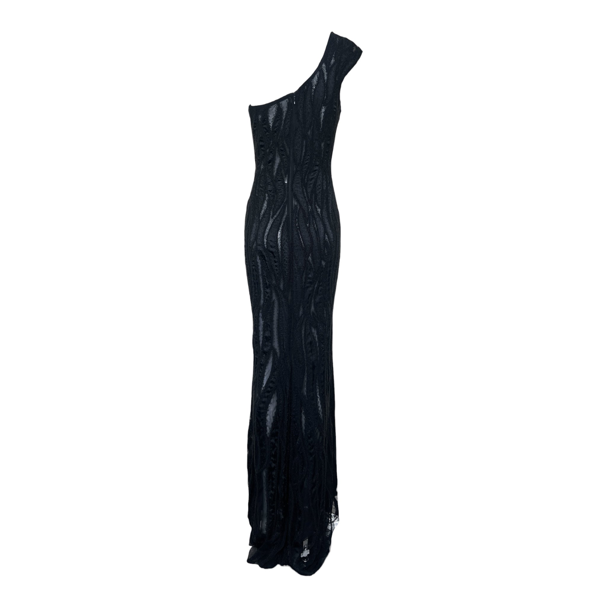 Lorena Sarbu 2010s Heavily Beaded Black Gown, back